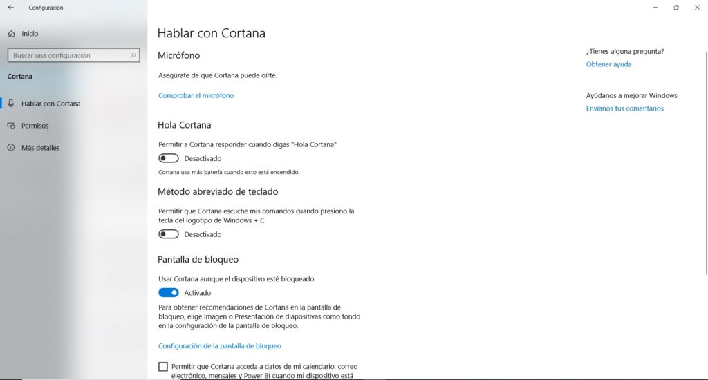 Desactivar Cortana