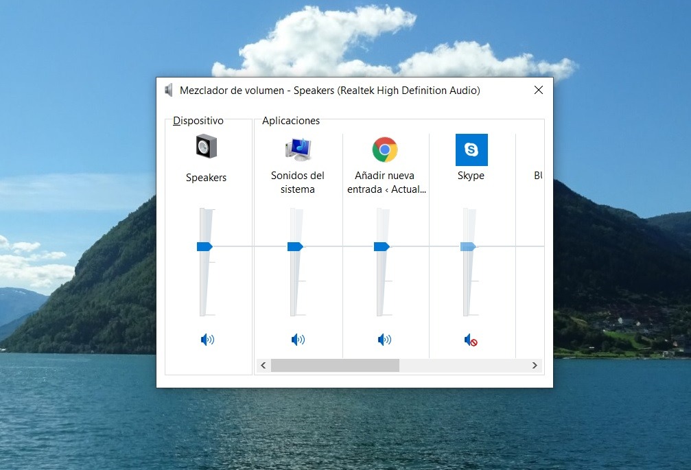 Silenciar aplicaciones Windows 10