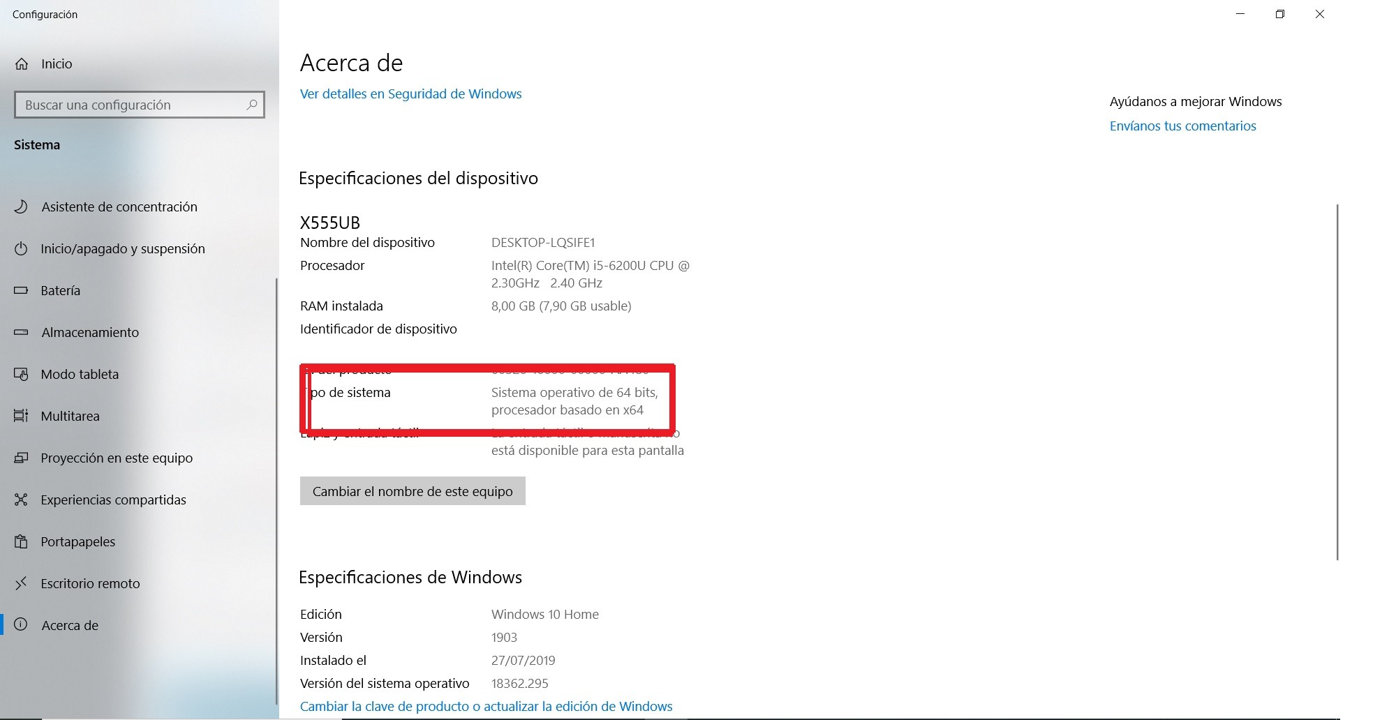 Windows 10 32 o 64 bits